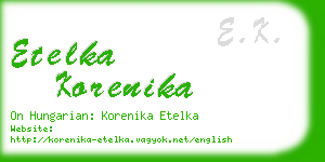 etelka korenika business card